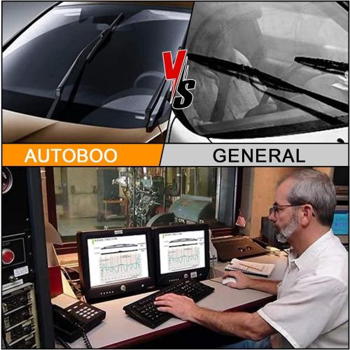 AUTOBOO 26 and 16 Windshield Wipers Blades (Pack Of 2),OEM Quality Premium All-Seasons Wiper blades,Stable and Quiet Armor wiper blades