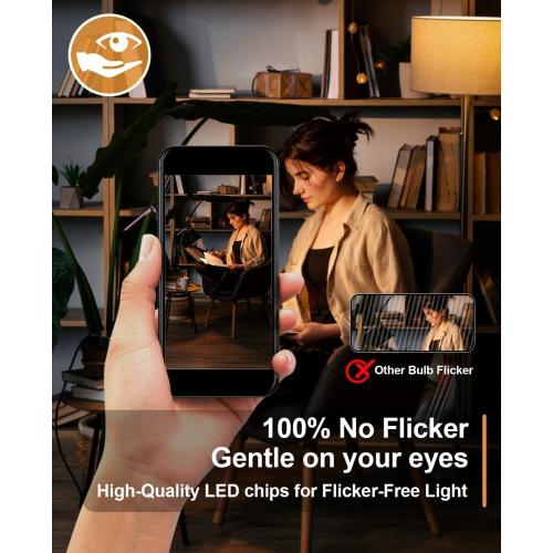 【Upgraded】 Dimmable E26 Led Bulb 60 Watt, G16.5 Light Bulbs 60Watt Soft White 2700K, Globe Small E26 Bulb, Edison Bulbs for Chandelier, Celling Fan, Vanity Lights, 6W, 860LM 90 CRI, 6 Pack