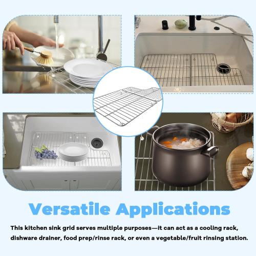 K-6449-ST Stainless Steel Sink Protector Grid (26.18'' x 14.76''), for Kohler 33 Inches 5827 and 5826 Sink