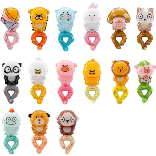 50pcs Assorted Style Cartoon Zoo Animal Inflatable Headbands and 25 Wrist Balloon Wildlife Safari Balloon Hair Hoop Animals Balloons Bracelets for Jungle Theme Birthday Party Favors