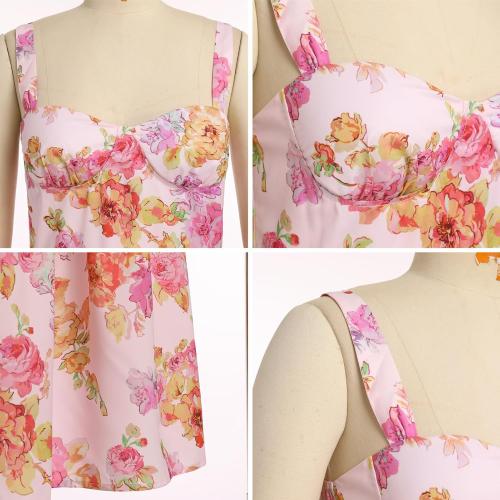 Size Small Color multi Sunfere Women Floral Corset Dress Cottagecore Tiered Dress Sleeveless Bustier Dress Summer Flowy Spaghetti Strap Sundress
