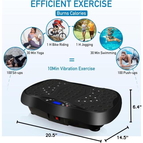Vibration Plate Exercise Machine with Remote Control, Vibration Platform, Whole Body Workout Machine, Fitness Machine, Foots Massage, Pain Relief, Home Office (Missing remote control)