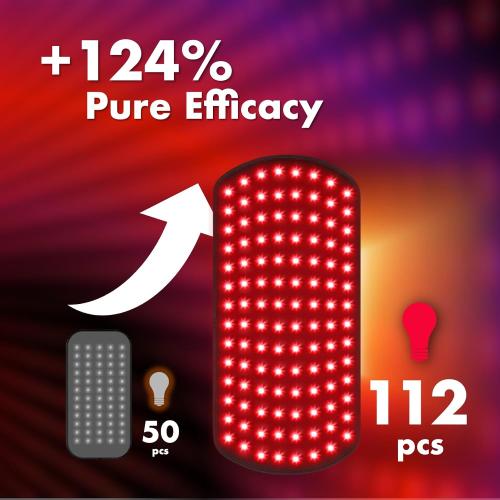 ALLOLO Red Light Therapy for Body, 16.7*7.9 660nm&850nm Infrared Red Light Therapy Belt with Pulse for Back Waist Muscle Pain Relief, 3-in-1 LED Bead with Controller Timer Gift for Women Men