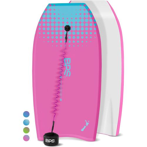 BPS 'Storm' Bodyboard with Premium Coiled Leash - Lightweight with EPS Core, Durable for All Wave Conditions