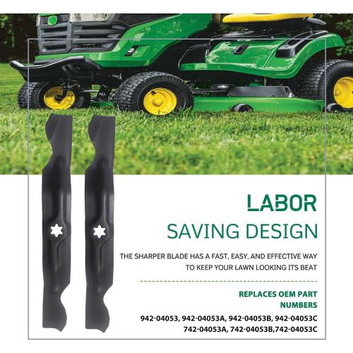 KEDAKEJI 942-04053C Blades Compatible with Cub Cadet Lawn Tractors 942-04053C 50 Deck Toro Mower Replace for Cub-Cadet rzt 50 Troy Bilt 742-04053 742-04053A,3PCS
