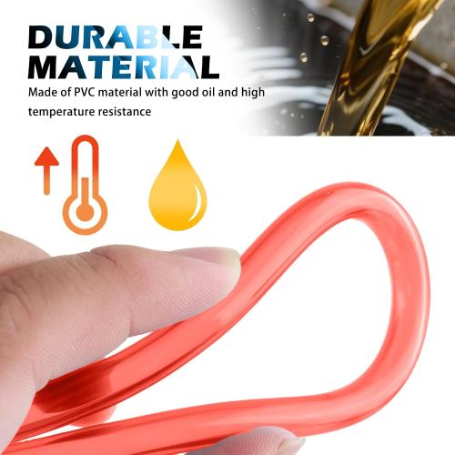 Motorcycle Fuel Line Hose with 5mm ID & 8mm OD,Portable Dirt Bike Fuel Line Hose for Fuels Transportation,Small Engine Fuels Lines Motorcycle Accessories for Motorcycles,Dirt Bike (Red)