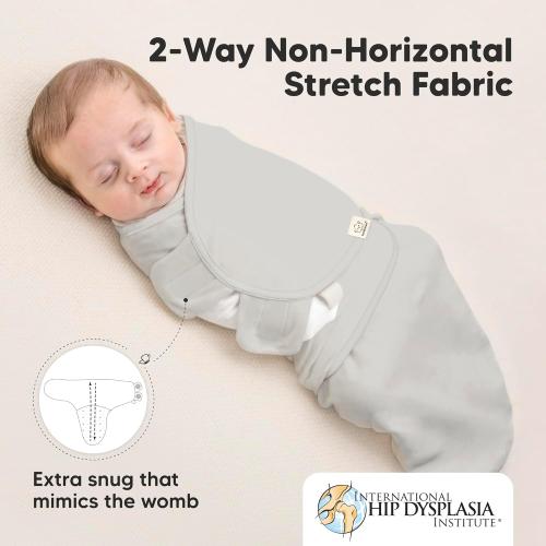 3-Pack Organic Baby Swaddle Sleep Sacks - Swaddles for Newborns, Infant 0-3 Months, Baby Girls, Boys, Soft & Snug Newborn Sleep Sack, Nursery Swaddling Blankets (Sage, OS)