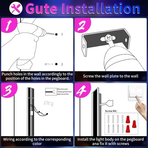 47inch Modern Wall Lights Outdoor, 10 Colour Variations Dimmable Long Wall Sconce, IP65 Waterproof 3000K-6000K Simple Acrylic Exterior Wall Lighting Fixtures for House Garage Front Patio