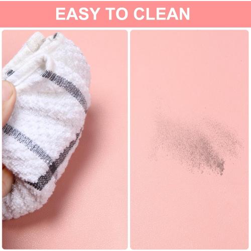 Makeup Mat for Vanity - Waterproof | Oil-Proof | Dust-Resistant | Soft and Comfortable Desk Protection, Ideal for Makeup Tables and Workbenches (15.7X23.6, Pink)