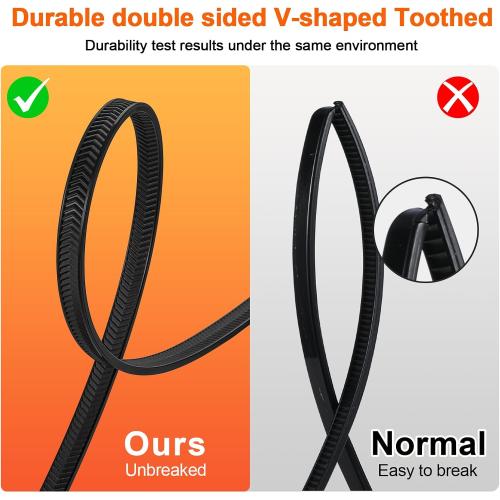 Zip Ties Heavy Duty 12 inch，V-Shaped Toothed Double Sided With 120 LBS Tensile Strength Cable Ties ，Extra Large Wire Ties Adjustable Nylon Tie Wraps for Indoor Outdoor Patented Design（100 Pack Black）