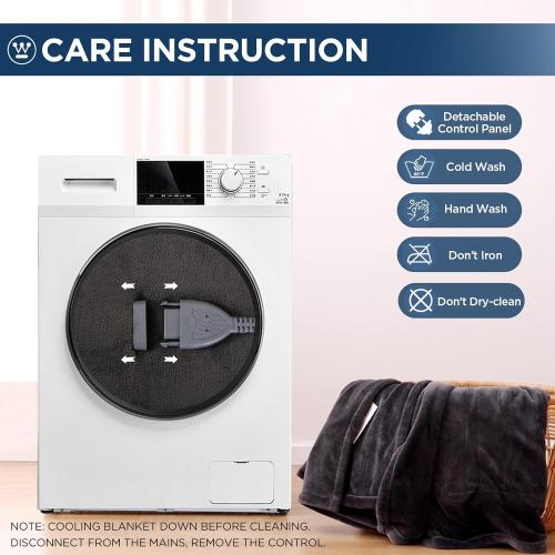 Westinghouse Electric Blanket Twin Size, Super Cozy Soft Flannel 62 x 84 Heated Blanket with 10 Fast Heating Levels & 1-12 Auto-Off, Machine Washable, ETL&FCC Certification, Charcoal