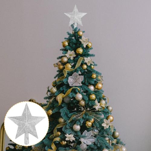 PRETYZOOM Christmas Tree Star Topper Holiday Decor Friendly Premium Plastic Star Ornament for Festive Xmas Party and Home Decoration