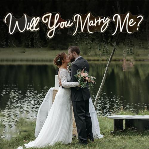 Will You Marry Me Neon Signs 72x11.4 Inch Super Large for Wall Decor, Remote Control Warm White Wedding LED Neon Lights Signs for Proposal Wedding Celebration Romantic Neon Sign(72x11.4)