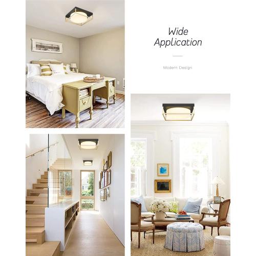 CALDION 3Pack Ceiling Light Fixture, 12 Inch 24W 950 Lumen LED Flush Mount Light Fixture, Dimmable 3000K, Square Ceiling Lamp for Bedroom, Kitchen, Hallway
