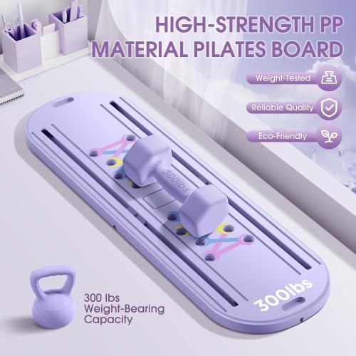 Foldable Pilates Board for Home Workout, 2025 New Pilates Reformer Set with Smart Timer, 7-in-1 Multifunctional Pilates Board Fitness Board, Pilates Reformer Machine Pilates Sliding Board