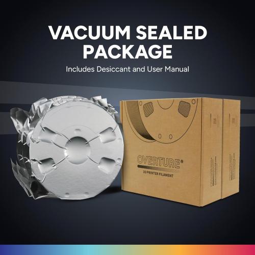 OVERTURE 2KG Bundle PETG 3D Printer Filament 1.75mm, Neatly Wound Durable PETG 2 Pack 1kg(2.2lbs), Strong Toughness Filament, Dimensional Accuracy  /- 0.02mm, Fit Most FDM Printers (Space Gray*2)