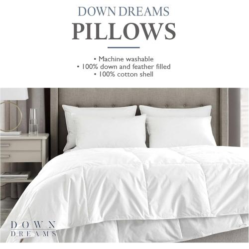 Down Dreams Manchester Mills Classic Pillows - Queen/Firm Support 2-Pack