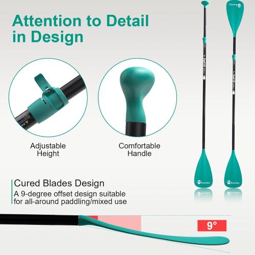 SUP Paddle, Stand Up Paddle Board Paddle Lightweight Adjustable 4-Piece Aluminium Kayak Paddles, Unique Lock Design Floating Alloy Shaft Paddle for Paddle Board