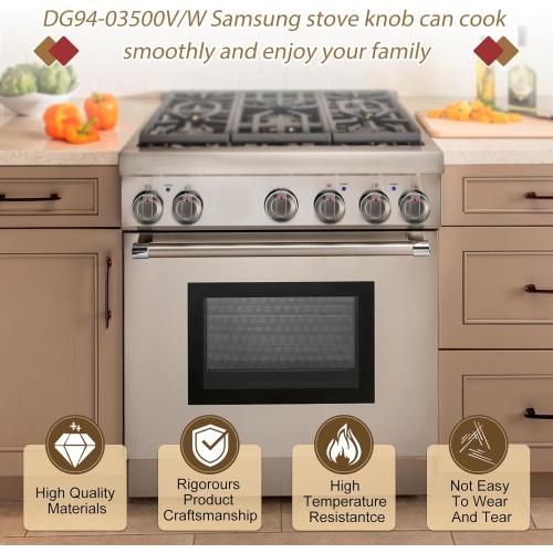 DG94-03500a/z for Samsung knob, DG94-03500V DG94-03500W Knob for Samsung Electric Stove Oven Range Replacement, Compatible with NE63T8111SS/AA NE63T8311SS/AA NE63T8751SS/AA