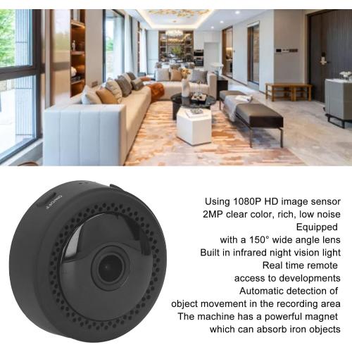 Septpenta Security Camera, 1080P HD Wireless Intelligent 2MP Surveillance Camera, 150° Wide Angle Lens, Abnormal Alarm Night Vision Camera for Monitoring