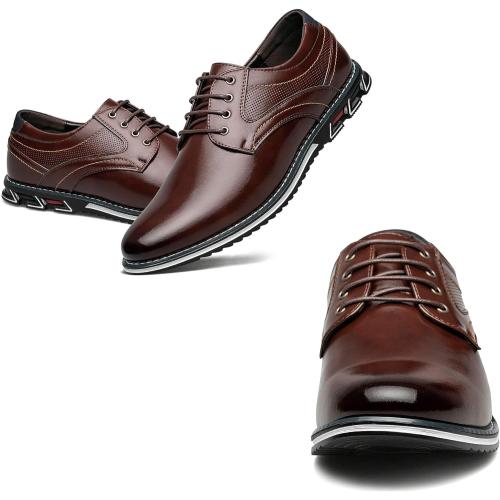 Size 44....Men's Dress Shoes Comfort Soft Men Oxford Superior Flexural Leather Fashion Dress Sneakers Business Casual Derby Shoe
