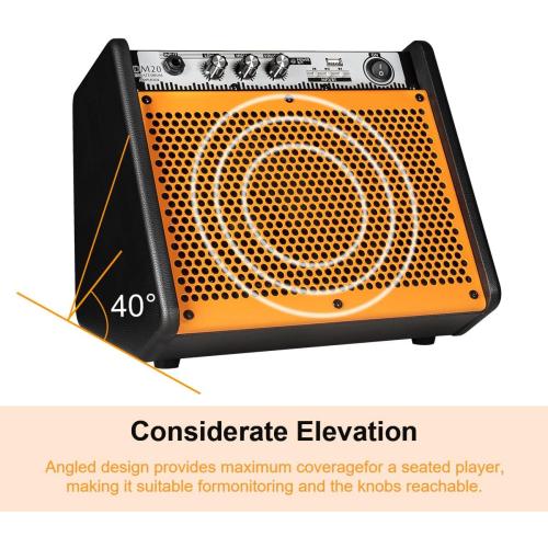 Coolmusic Keyboard AMP 20W Bluetooth Keyboard Amplifier,Electric Drum Speaker/Amplifier