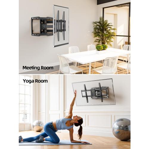 USX MOUNT Full Motion TV Wall Mount for 42-85 inch, TV Mount Swivel and Tilt,Wall Mount Bracket with Dual Articulating Arms Up to 132lbs, VESA 600x400mm, Max 16 Wood Studs, UL Listed XML019