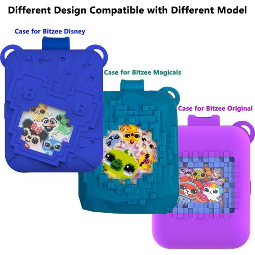 Silicone Case for Bitzee Magicals Interactive Toy Digital Pet, Protective Skin Cover for Bitzee Magicals Virtual Electronic Digital Pet Accessories (Blue)