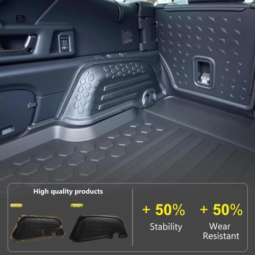 Color Black Cargo Side Protectors (2-Piece Set) - Exact Fit for Subaru Outback 2020 2021 2022 2023 2024 2025 Models - Heavy Duty Rubber Trunk Liner Replacement for OEM J501SAN260 - Interior Car Accessories