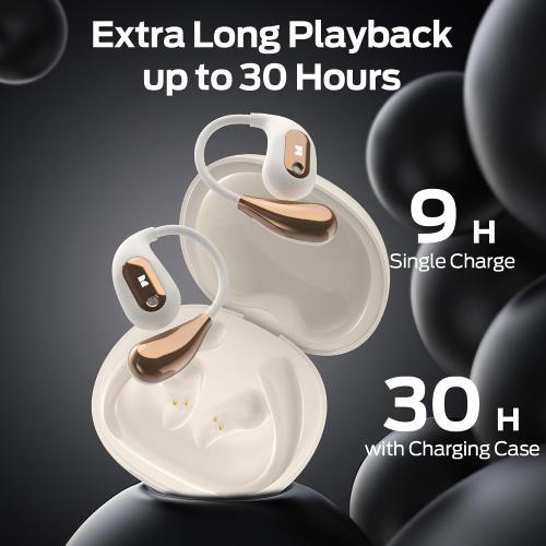 Color Pink Monster Open Ear AC210 Headphones, Bluetooth 5.4 Earphones Stereo Sound, Wireless Headphones 30 Hours Playback, Type-C Charging, HD Clear Calls, Touch Control, IPX5 Waterproof Open Ear Earbuds,