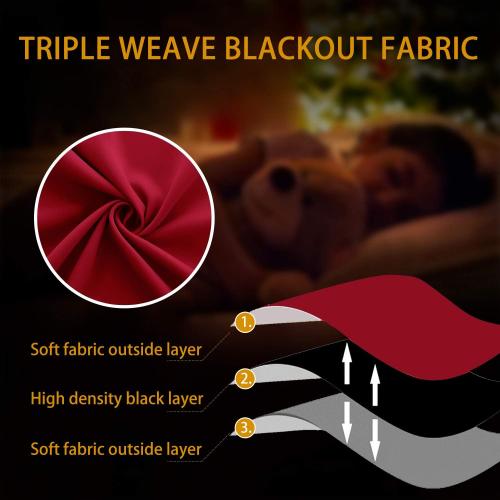 KOUFALL Red Room Darkening Blackout Curtains 63 Inch Length for Dining Room 2 Panels Set Thermal Light Blocking Curtains for Living Room Boys Bedroom Kid Gamer 63 Long