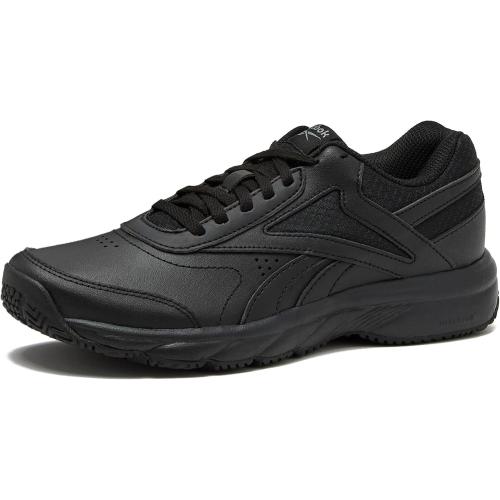 Size 9 Reebok Work N Cushion Non Slip Work Shoes for Men, Black Sneakers
