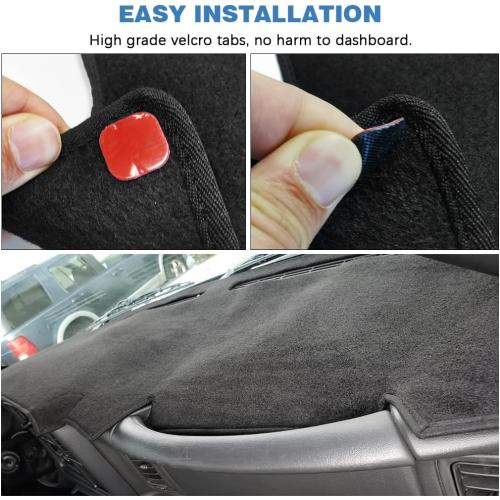 Dashboard Cover Compatible with 1999-2006 Silverado 1500 2500 3500 GMC Sierra Pickup 2000-2006 Avalanche Tahoe Suburban GMC Yukon Dash Cover Mat Black Premium Carpet