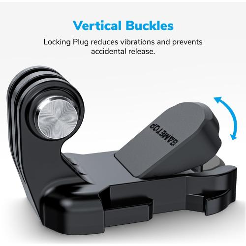 Helmet Sticky Mounts Adhesive Buckle Mount Screw Accessory Kit Compatible with GoPro Hero 13 12 11 10 Max 9 8 7 6 5 Session DJI Osmo Insta360 AKASO Action Cameras (12 in 1)