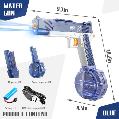 Electric Water Gun with Long Range,Automatic Squirt Gun for Kids and Adults, Long Distance Water Pistol for Pool Beach Outdoor Play