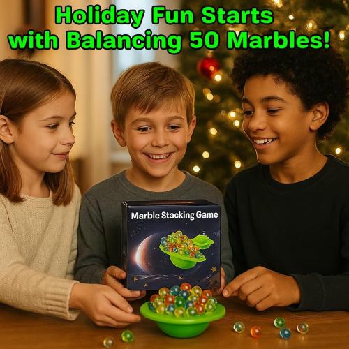 Wobble Ball Marble Balance Game for Kids & Adults – Exciting Family Challenge and Fun Party Game with 60 Marbles, Great Gift for Holidays and Birthdays, Ages 8 , 1–4 Players