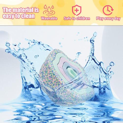 Toddler Stepping Stones, Stimulate Children's Creativity and Imagination, Improve Their Balance and Motor Skills, Flower-Shaped Stepping Stones, 5-Piece Set （Blue）