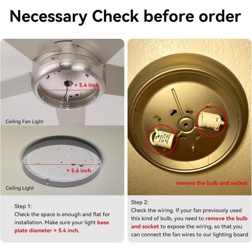 4.92 Ceiling Fan LED Light Board Replacement Upgrade Retrofit Kit Bright Dimmable 120V 18W 3CCT 3000K 4000K 6000K Daylight 1800LM PCB, Magnetic Easy Install in 5min (cover or shade NOT included)