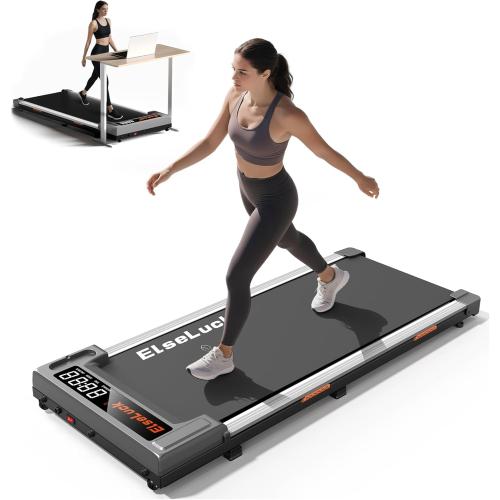 Walking Pad Treadmill, Under Desk Treadmill for Home and Office with Remote Control, Portable 2.5 HP Walking Jogging Running Machine in LED Display