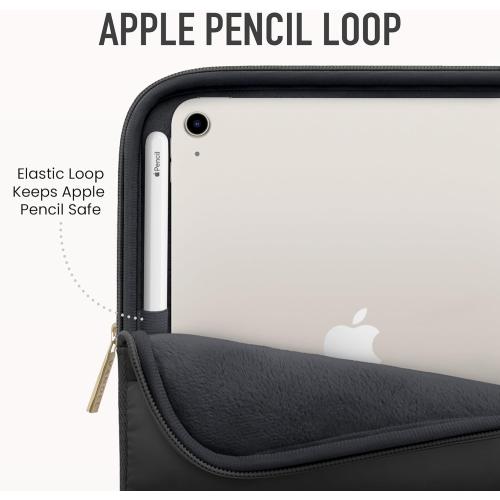 Vandel - The Original Puffy iPad Sleeve 9-11 Inch Tablet Sleeve, Black i Pad Case for Women and Men, Cute iPad Air Pouch, 9 10 Inch, 11 Inch Bag