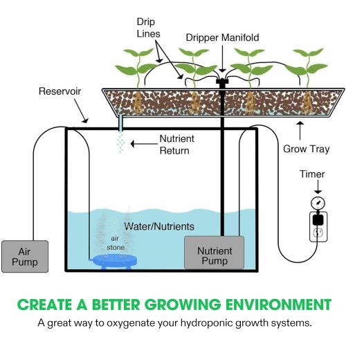 VIVOSUN Air Stone Disc 4 x 4 Inch with Shell and Sucker for Aquarium, Fish Tank and Hydroponics Air Pump
