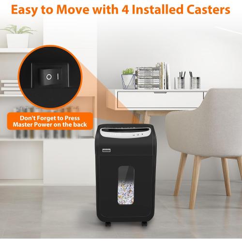 Paper Shredder for Home Office Heavy Duty with 60 Mins Running with US Patented Cutter,Shred CD/Card with Extra Large Bin,AUTO Jam Proof(ETL) (25-Sheet Cross Cut)