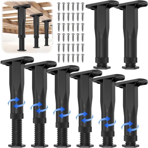 8PCS Adjustable Bed Frame Support Legs(8.3-14.5),Center Slats Support Leg