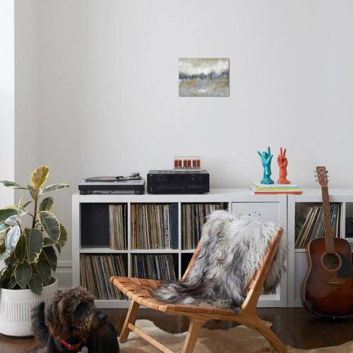 ART.COM Stretched Canvas Print Cool Grey Horizon II by Jennifer Goldberger, 16 x 12