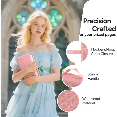 Adjustable Bible Cover with 75 Bible Tabs - Bible Cover Case for Women
