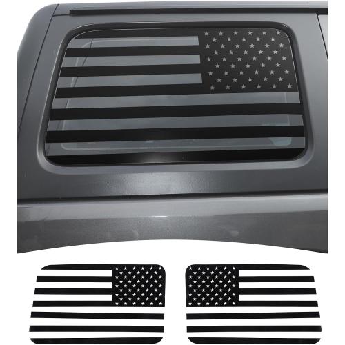 for JL Rear Window Decal American US Flag Sticker Compatible with Jeep Wrangler JL 2-Door 2018-2025 ,PVC Exterior Accessories 2Pcs