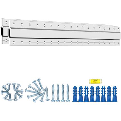 Z-Hanger Picture Hanging Kit 18 Inch - 2 Pairs - Z Bar Clips for Mirror Wall Frame Mounting Hardware,French Cleat Hangers 90 Lbs,Z Bracket Alloy Picture Hangers Kit for Headboard Cabinet,Art