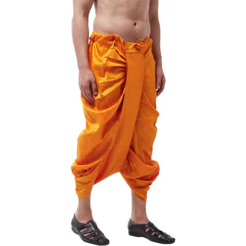 One size Sojanya (Since 1958 Men'S Silk Blend Stitched Dhoti