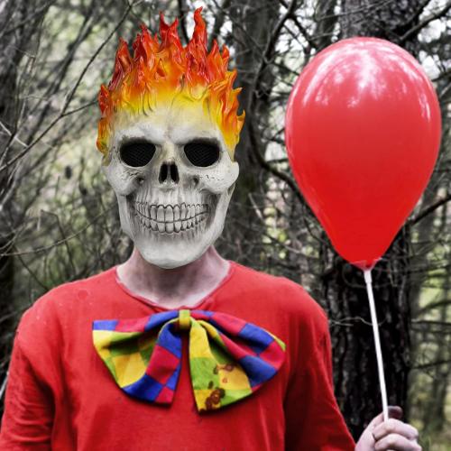 Scary Skull Mask Halloween Horror Skeleton Ghostface Masks for Adults Latex Brown Unisex Demon Cosplay Costume Props