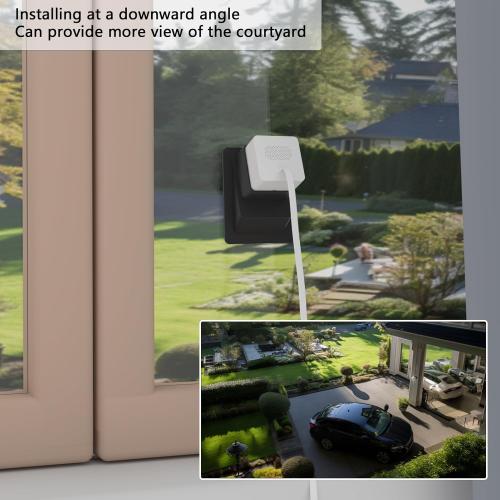 Teccle Angled Window Mount for Wyze Cam OG, 20 Degrees Tilt, Through Windows Use Cam OG Security Camera (1Pack)